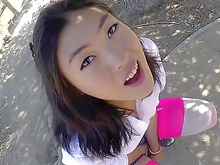 Mesmerizing Shemale Yuri Myeon's Cock Wanking Session